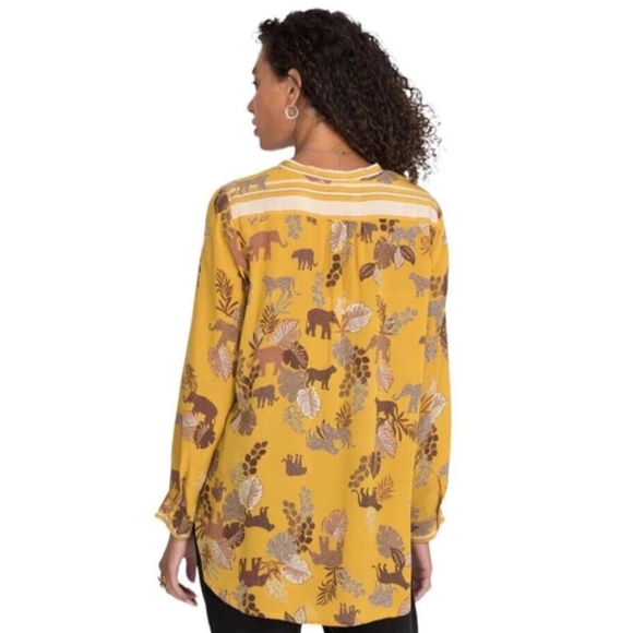 RARE!! Johnny Was • Taly Astrid Silk Tunic Blouse in Safari Jungle  Animal Print - Picture 4 of 10